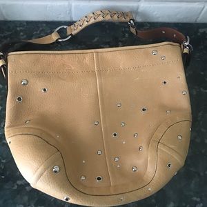 Authentic Coach Leather Shoulder Bag Tote Purse